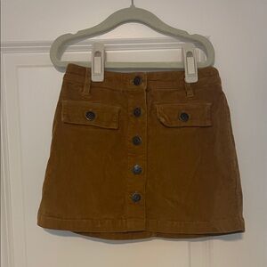 Crewcuts Tan Corduroy Skirt with Buttons